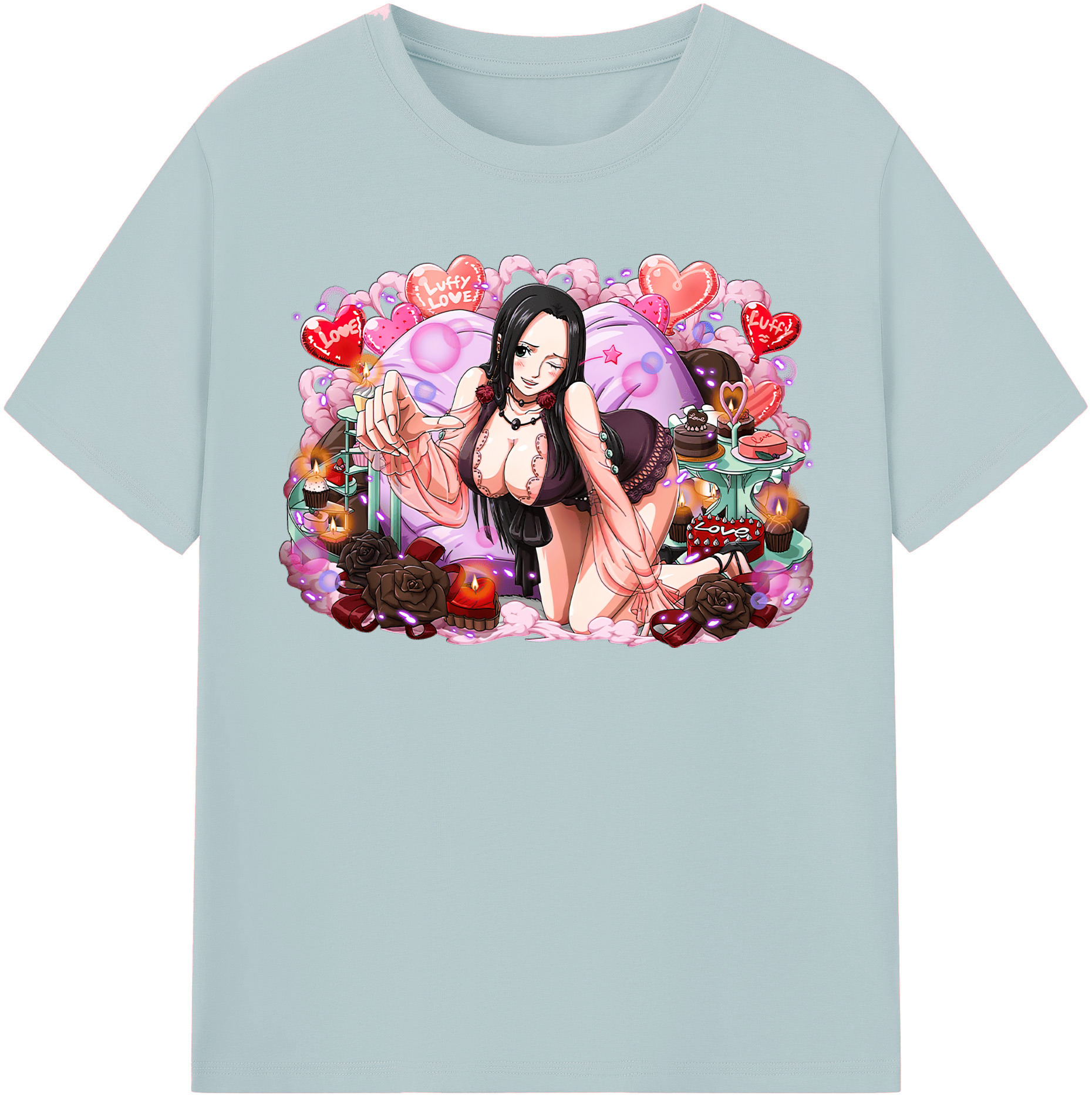 ワンピース ボア・ハンコック ONE PIECE Boa·Hancock 綿100％半袖Tシャツ（フロントプリント）